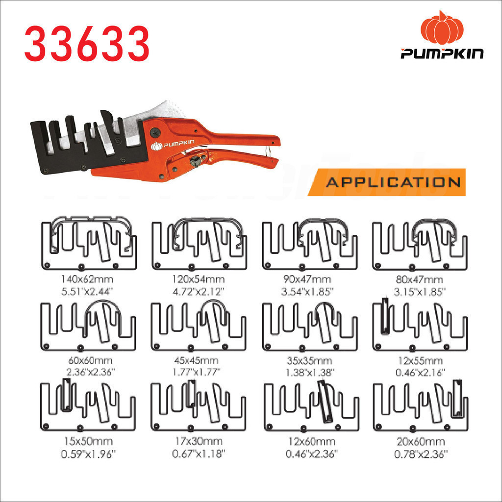 Pumpkin กรรไกรตัดรางเก็บสายไฟ/รางครอบท่อแอร์ 7 ร่อง รุ่น PTT-PDC7T ...