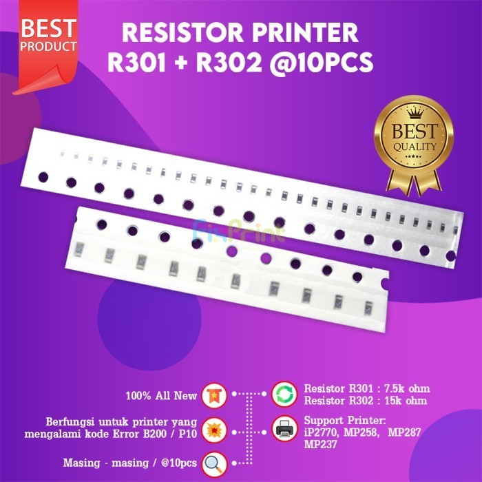 ตัวต ้ านทาน Canon R301 & R302, สําหรับข ้ อผิดพลาด P10/B200 752 เครื ่ ...