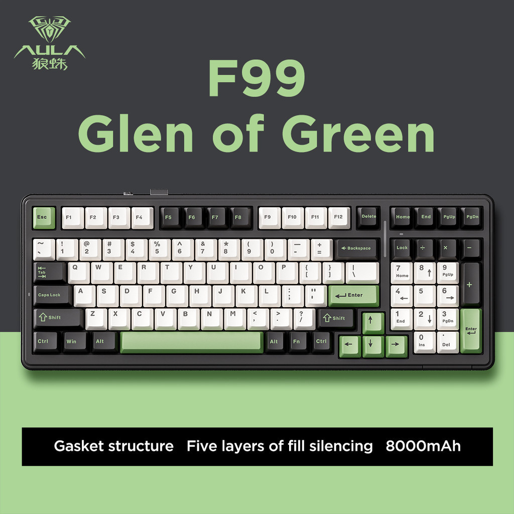 Aula F99 Mechanical Keyboard Gasket Wireless Bluetooth ปะเก็นคีย์บอร์ด ...