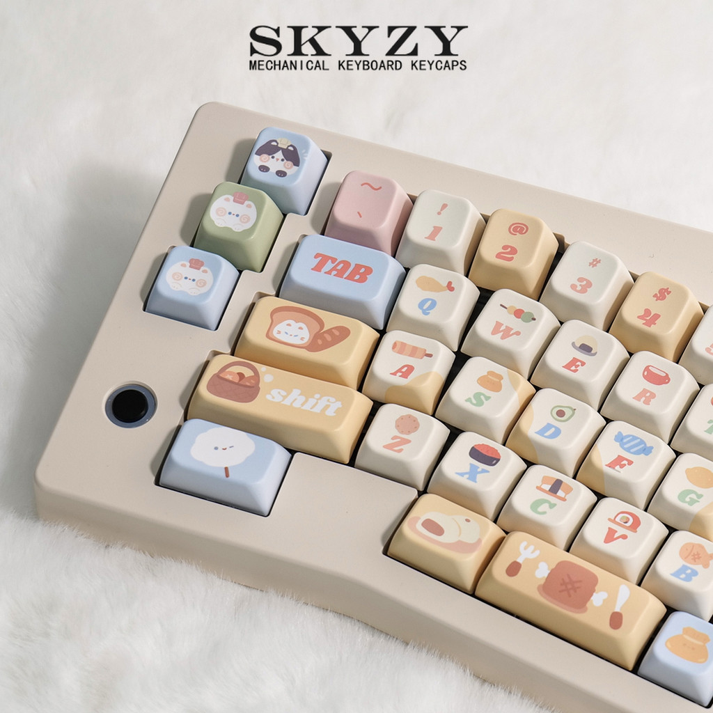 ทําอาหาร Kitty Keycaps SOA Profile ญี่ปุ่น Cuisine Cat PBT Dye Sub ...
