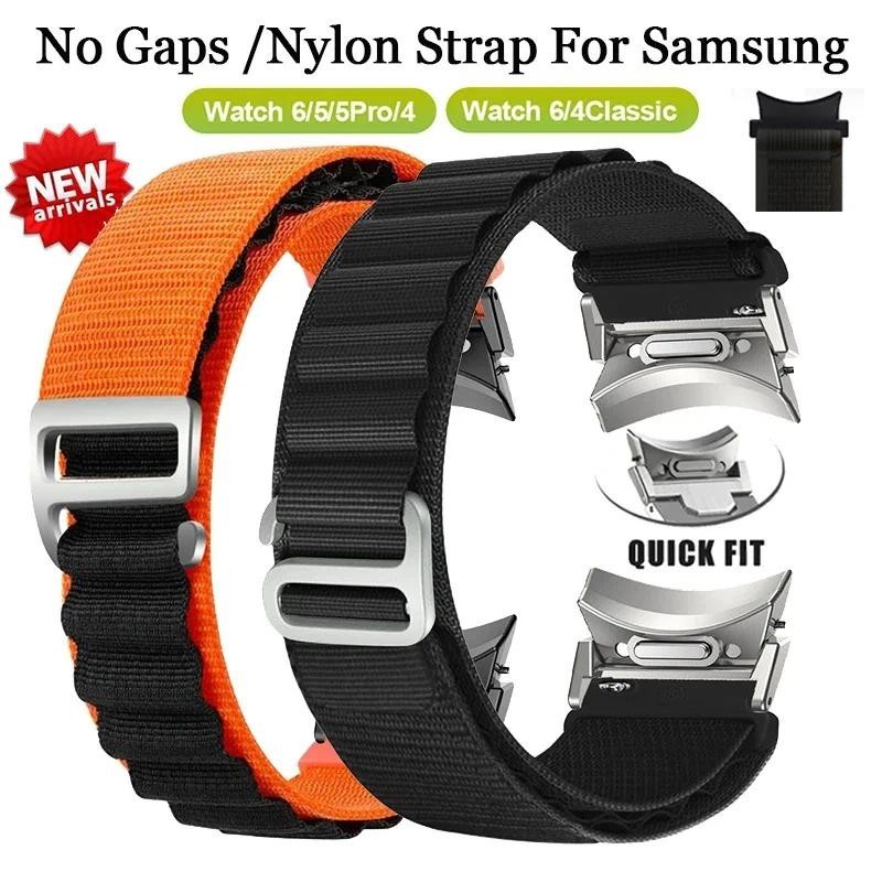 Alpine Loop สายไนลอนสําหรับ Samsung Galaxy นาฬิกา 4/5/6 44 40 มม.6 ...