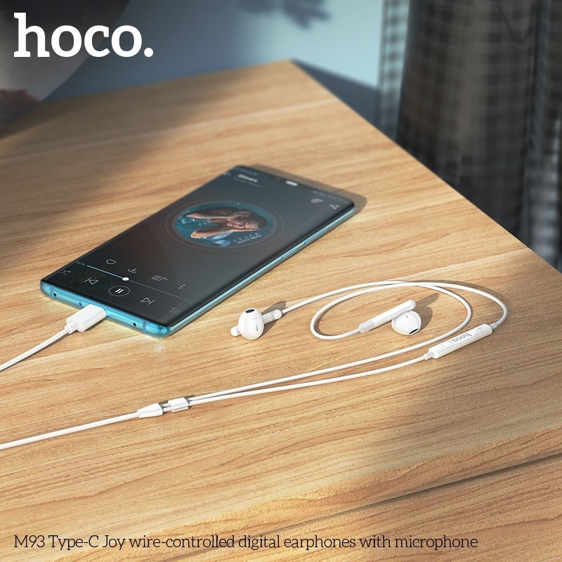 HOCO M93 หูฟังเอียร์บัด 3.5mm / Type-C มีไมค์ คุยสนทนาได้ มีปุ่มคอนโทรล ...