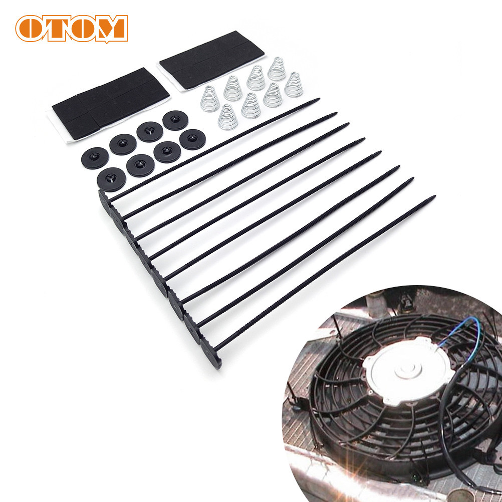 2-Pack Radiator Cooling Fan Mounting Kits - Tie Straps, Locks & Pads For Electric Fans
