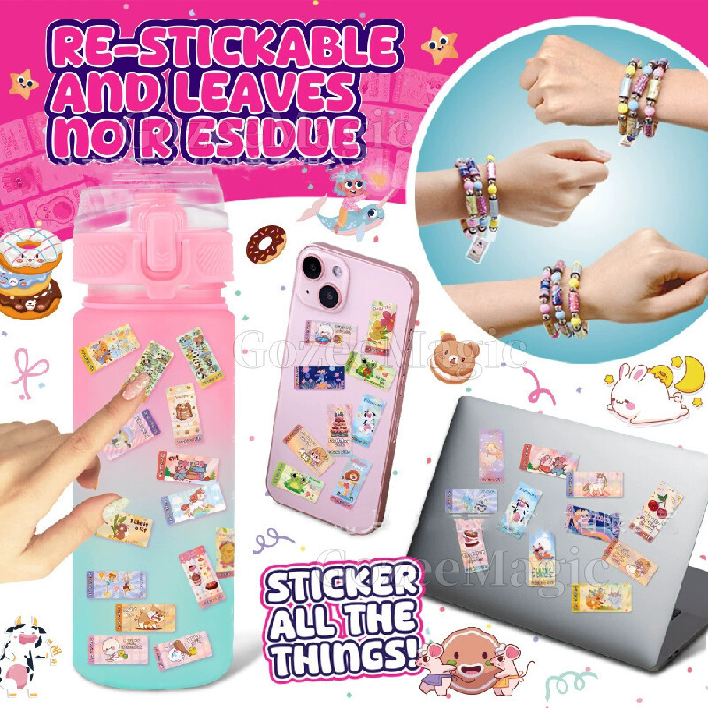 STICKI Rolls สติกเกอร์สร้อยข้อมือของเล่น Sticky Rolls Bands-Wearable ...