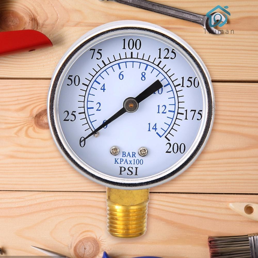 {2024-TRU}70mm Air Compressor Dual Scale 200 PSI Pressure Gauge 1/4 NPT ...