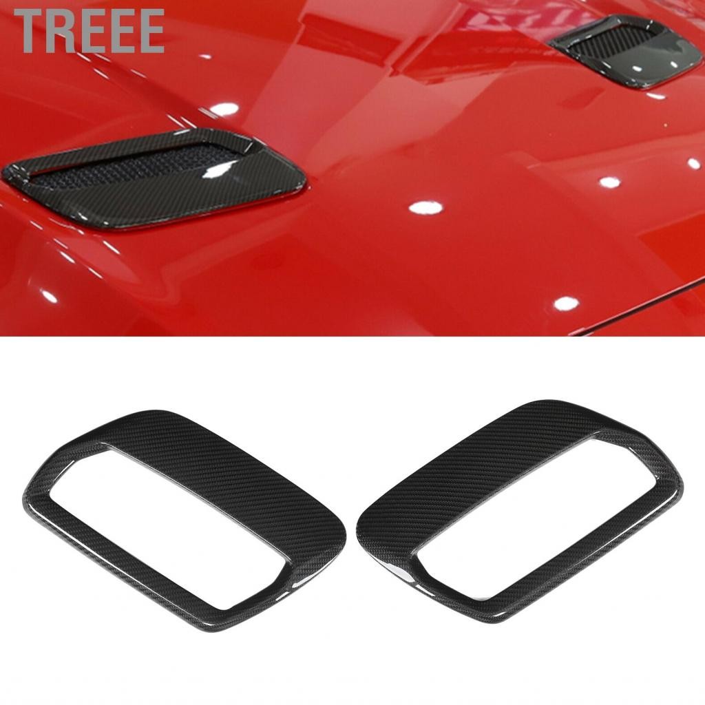 Treee Bizofft Hood Vent Vent Cover สีดำ Bonnet Inlet Trim สำหรับการ ...