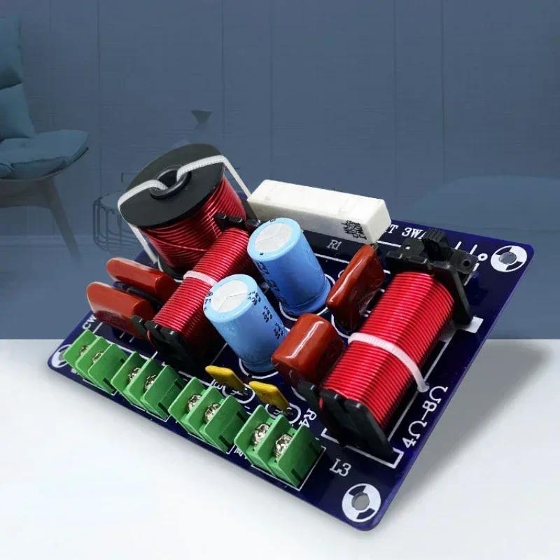 Filtre Crossover 3 Voies 250W - Diviseur De Fréquence Haut-parleur, Points De Croisement 850 Hz Et 5200-5500 Hz, DIY Audio