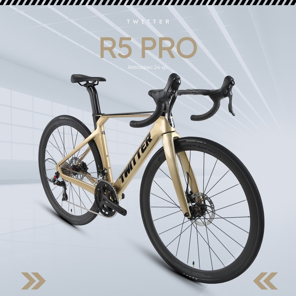 จักรยานเสือหมอบ Twitter R5 Pro ชุดขับ Retrospec RS 24Sp. เฟรมคาร์บอน ...