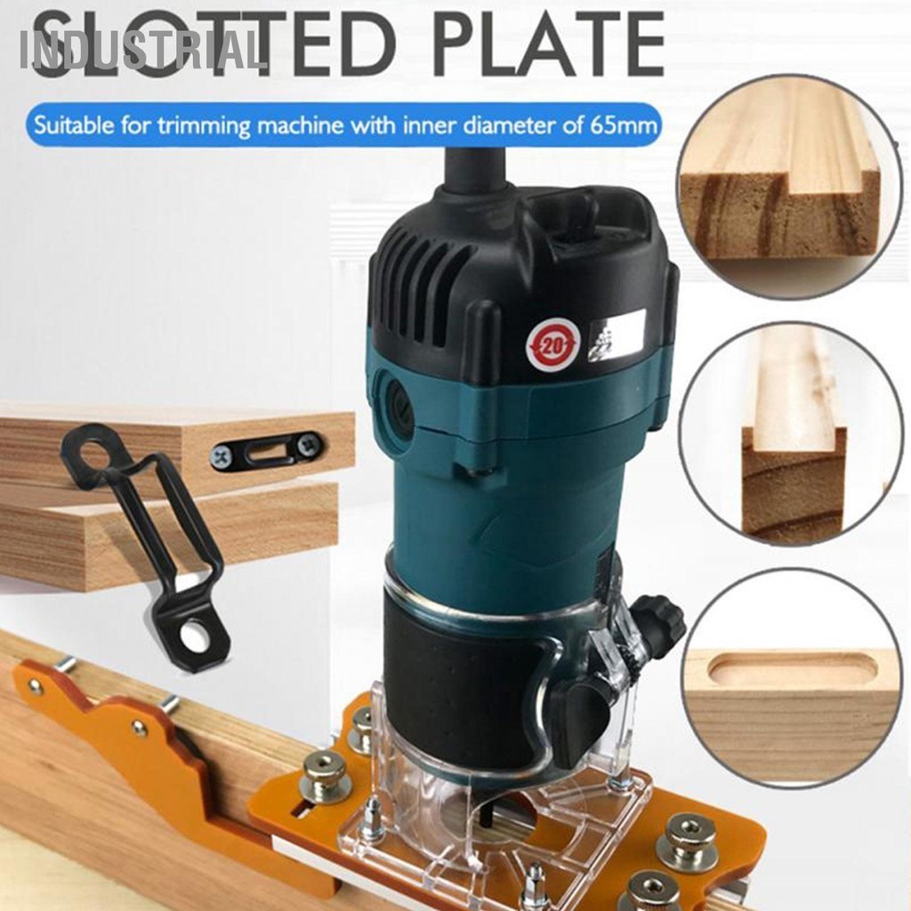 Industrial ไม้Router Slotting Bracket 5 ถึง 56 มม.ฐานปรับได้Trimmer ...