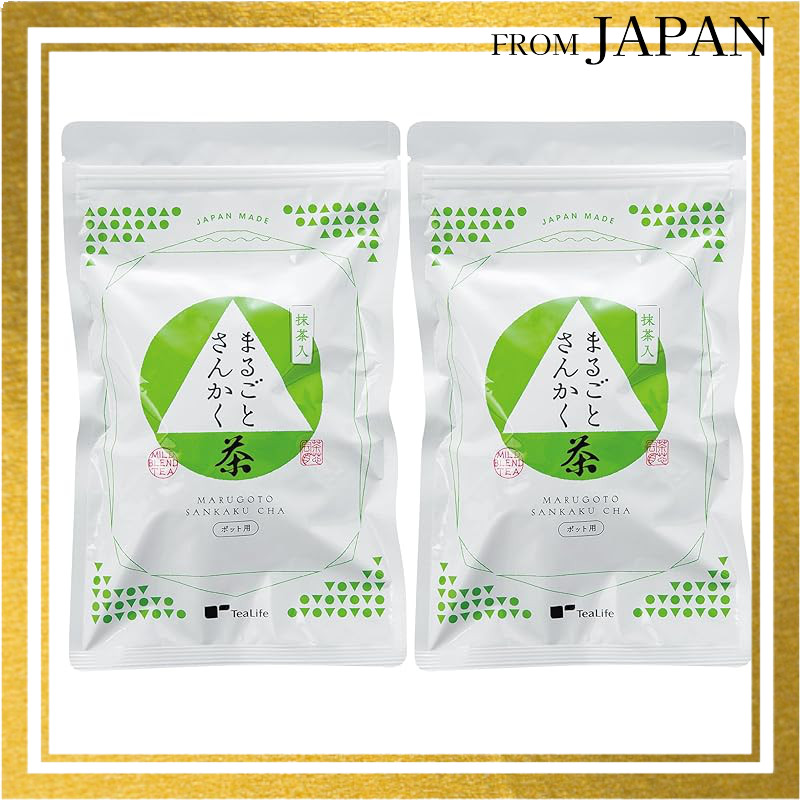 Matcha-Infused Whole Triangle Tea Pots (40 Bags x 5g) - Roasted Rice ...