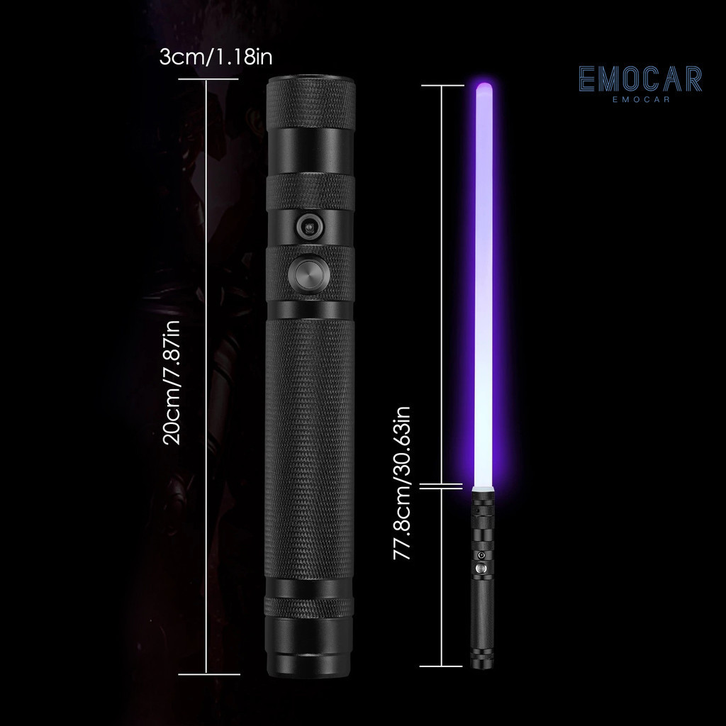 Ena-1/2 ชิ้น RGB Lightsaber โลหะผสมชาร์จ Retractable Swing Dueling LED ...