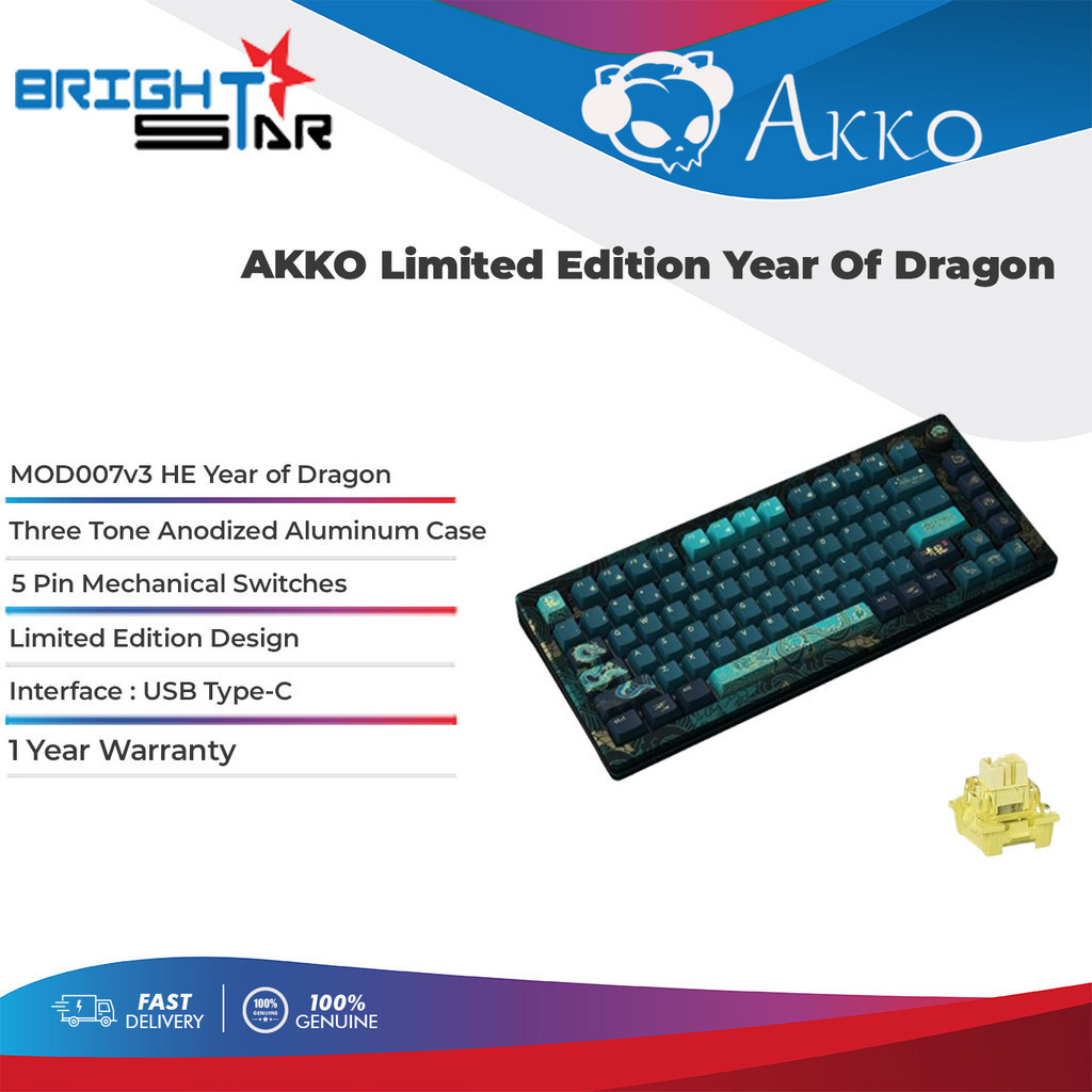 Akko MOD007v3 HE คีย์บอร์ดปีมังกร | Shopee Thailand