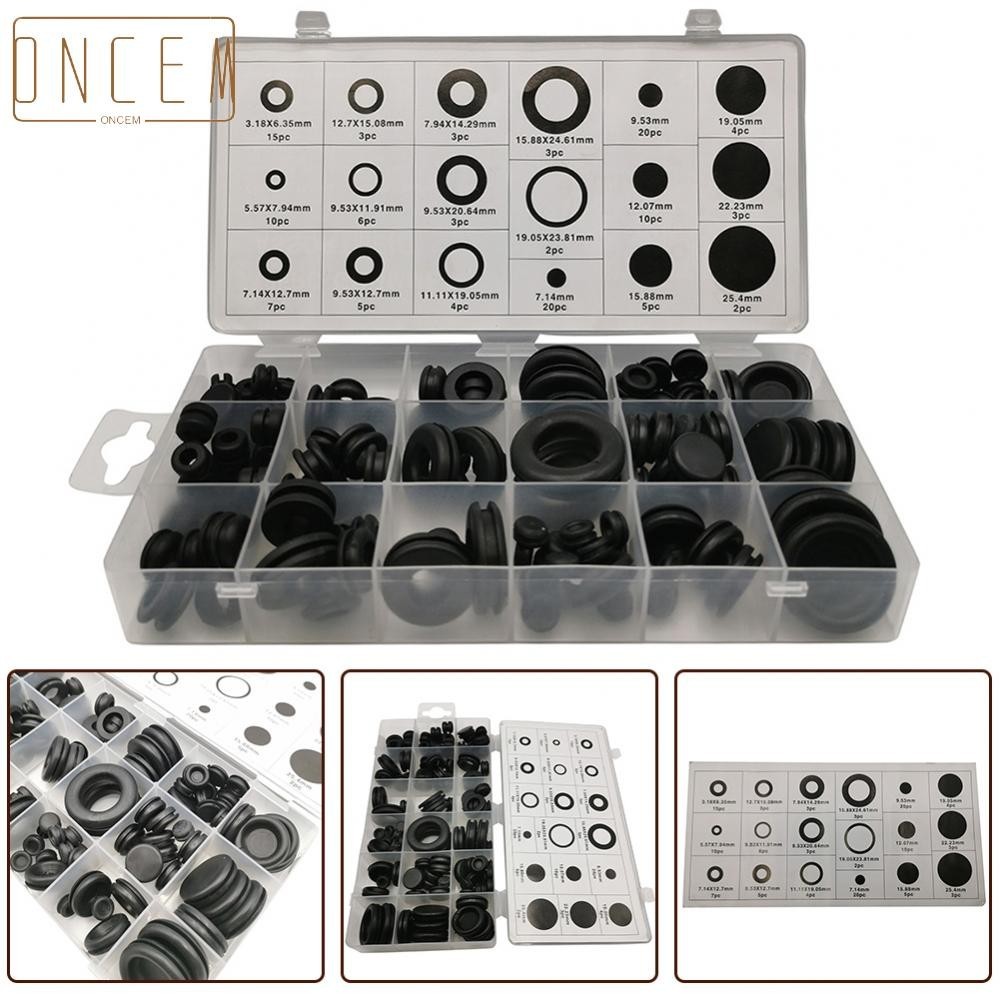 【Final Clear Out】125Pcs Rubber Blanking Grommet Wiring Open Closed
