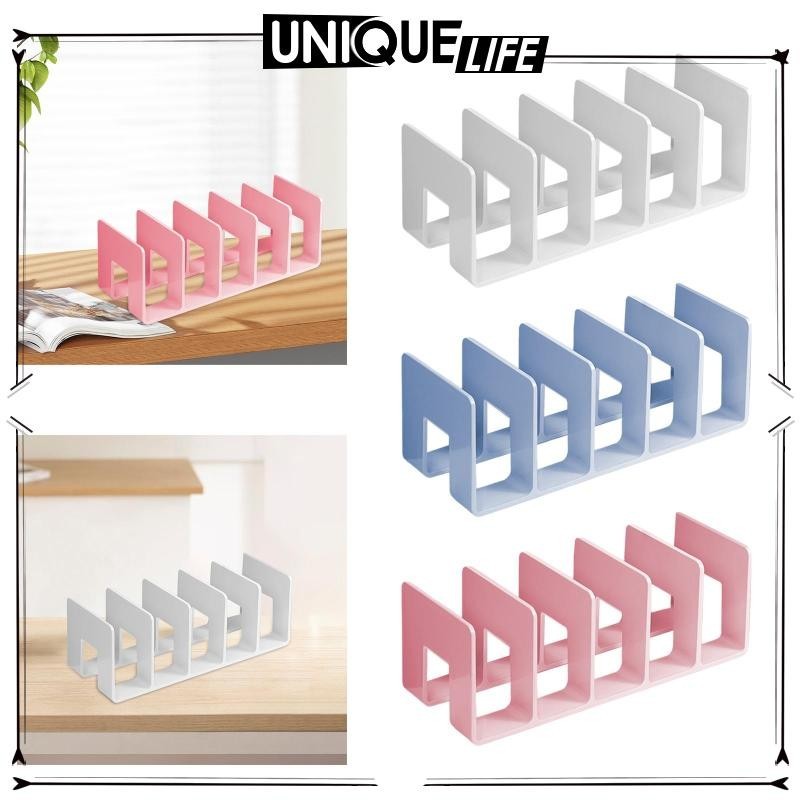 [Shiwaki4 ] Acrylic File Sorter Book Rack 5 Section, Storage Stand ...