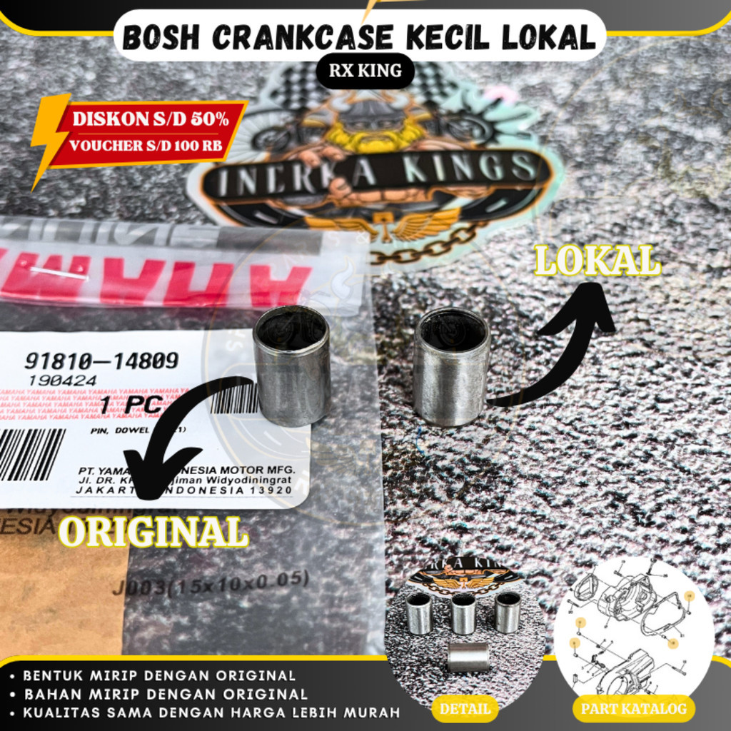 Lokal Bosh Crankcase Crankcase Block การเชื่อมต่อ RX King Mio Nouvo X ...