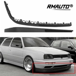 1 คู่ Euro Car ด้านหน้ากันชนลึกสปอยเลอร์คาง Lip Sport Valance Splitter สําหรับ VW Golf MK3 3 VR6 รถอุปกรณ์เสริม Body Kit