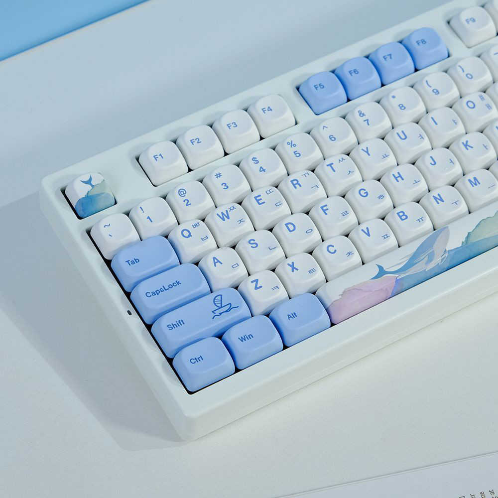 130 คีย์ KOA Profile Dye Sub PBT Keycap ชุด Sea Rhyme คีย์บอร์ด Keycaps ...