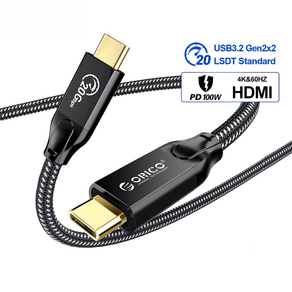 Orico PD 100W USB C ถึง USB C สาย 20Gbps SuperSpeed Transfer HD 4K ...