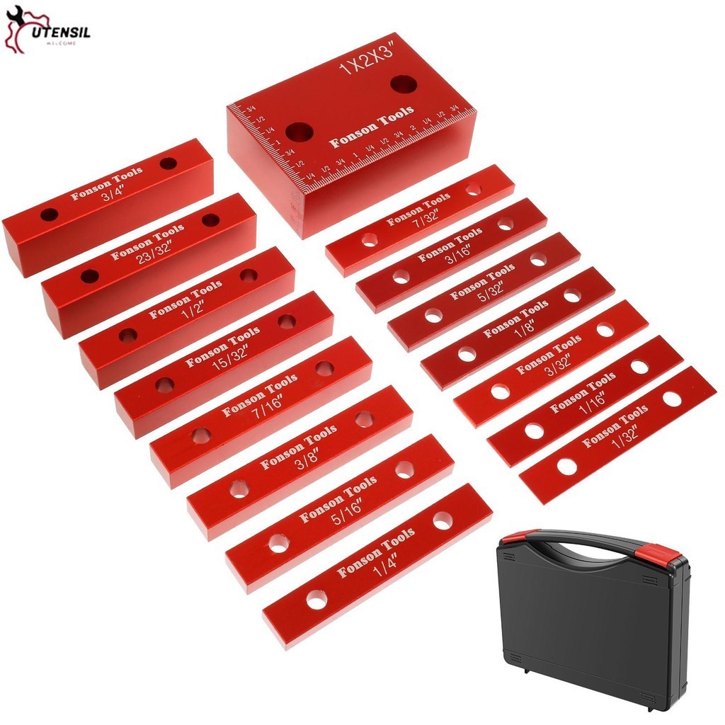 16 ชิ้น Setup Block Gauge Imperial ความสูง Gauge Block ที่แม่นยําตาราง ...