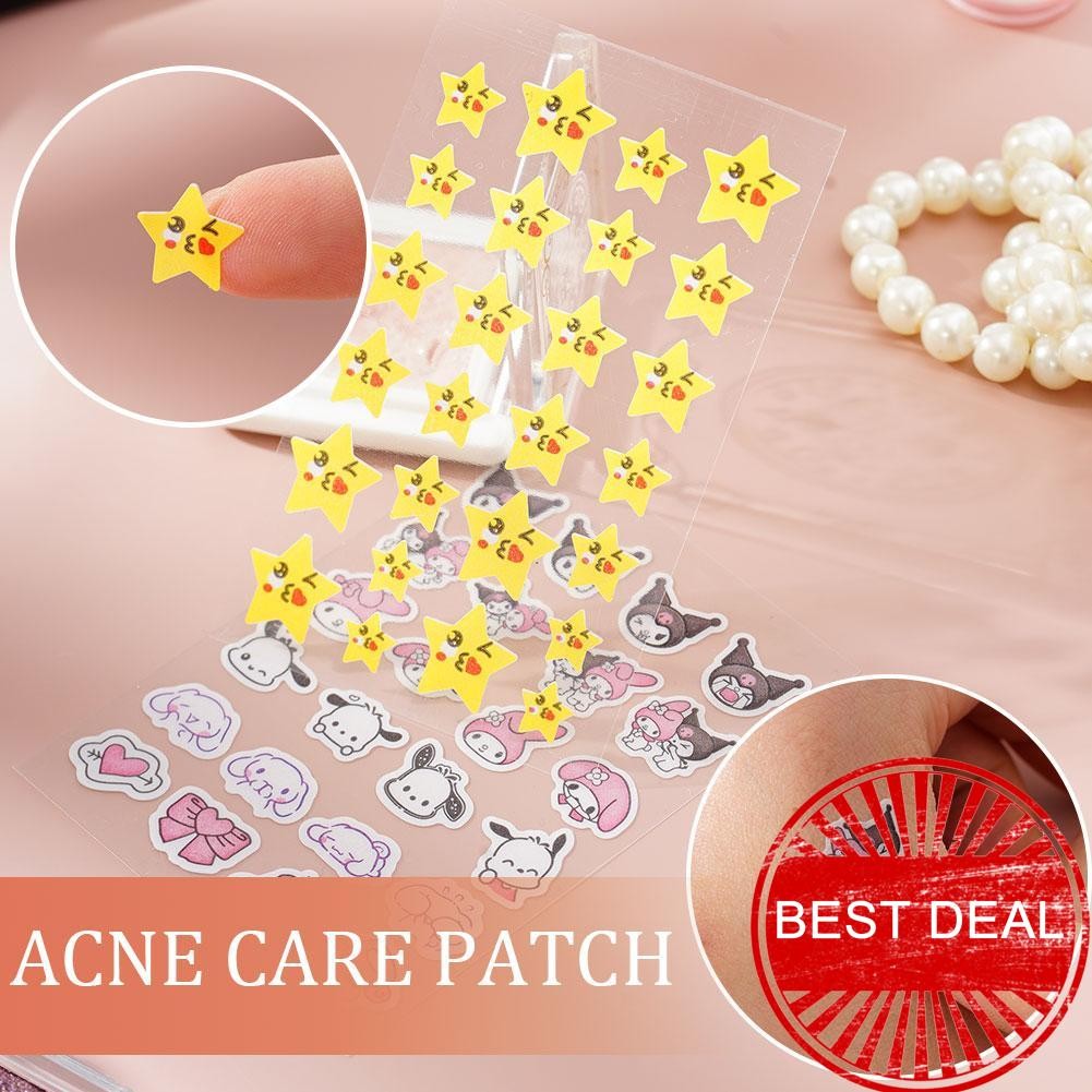 Pe Acne Sticker Colored Star Acne Sticker สติ๊กเกอร์การ์ตูนแยก O1l0 ...