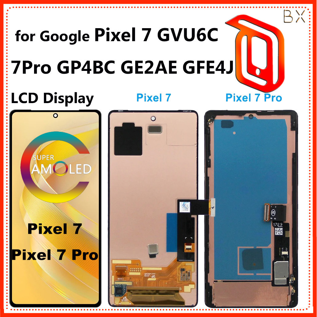 สําหรับ Google Pixel 7 Pro จอแสดงผล LCD กรอบ Pixel 7 GVU6C GQML3 Pixel ...