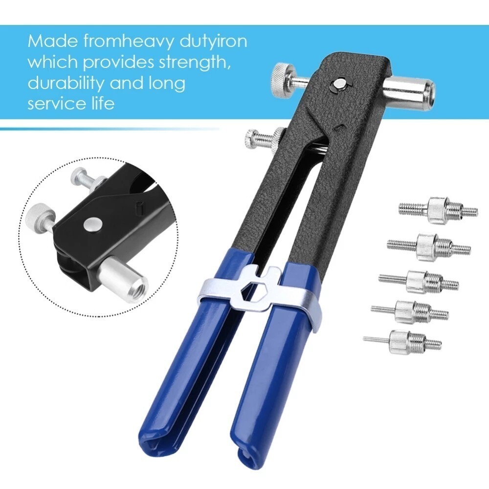 86ชิ้น เวทนัทพร้อมน็อตรีเวทขนาดM3-M8 Rivet Hand Riveting Kit NUTS ...