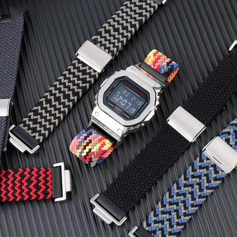 Elastic Nylon Watch Strap Compatible With Casio DW5600 GW-5000 GW-M5610