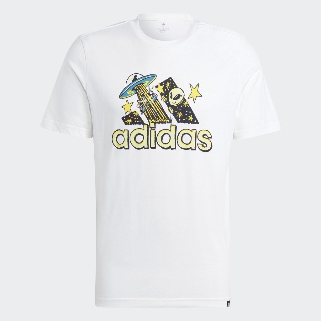 adidas ไลฟ์สไตล์ เสื้อยืด Sportswear Dream Doodle Fill ผู้ชาย สีขาว ...