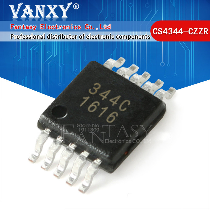10 ชิ้น CS4344-CZZR MSOP-10 344C MSOP10 CS4344 MSOP ส่วนประกอบ ...