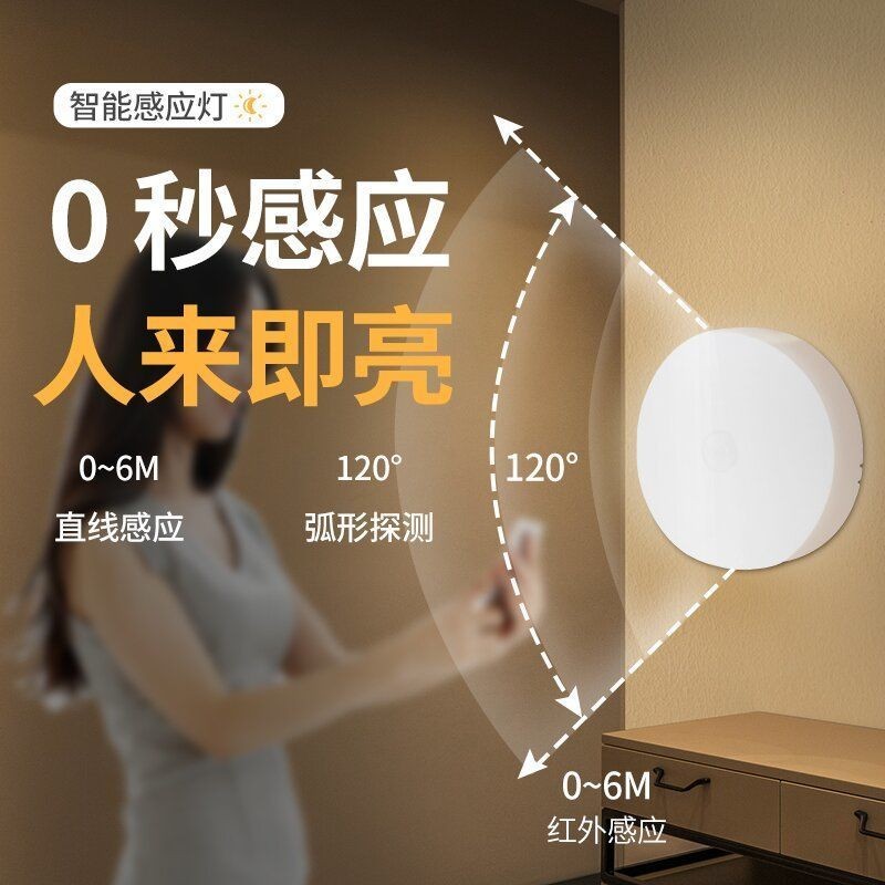 Human Body Induction Night Light ชาร ์ จ Plug-In Light Control การ ...