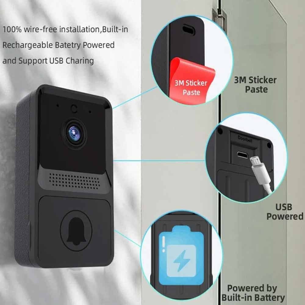 Smart Wireless WiFi Ring Doorbell Security Intercom Video Camera Door ...