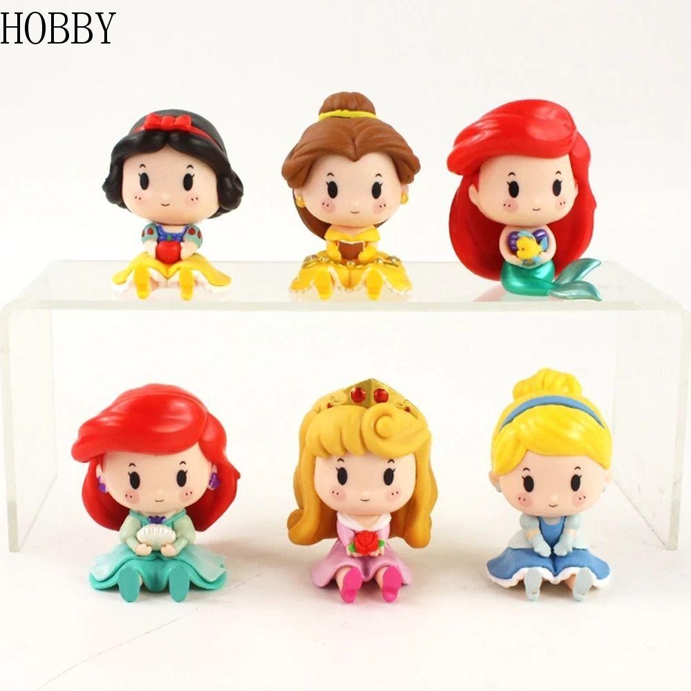 Hobby Princess Action Figure Kawaii PVC Cinderella Mermaid Belle การ ์ ...