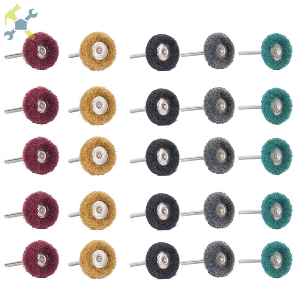 100 ชิ้นล้อขัด 1 นิ้ว Mini Scouring Pad ล้อ 1/8 นิ้ว Shank ขัด Buffing ...