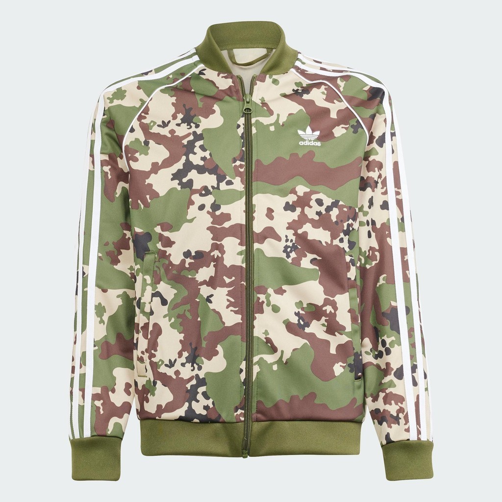 adidas ไลฟ์สไตล์ เสื้อแทรคลายพราง SST เด็ก สีเขียว IS3290 | Shopee Thailand