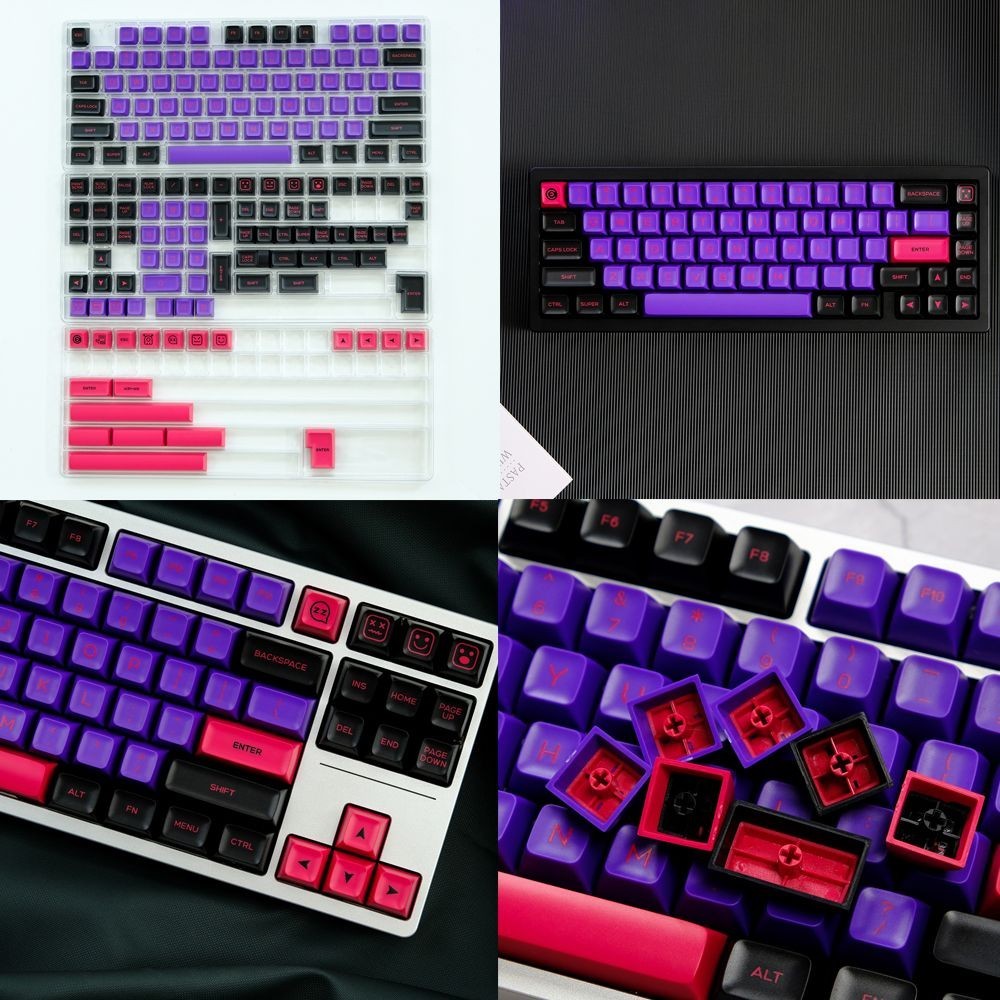 160 คีย์ Double Shot PBT Keycaps SA โปรไฟล์ Rich สี Custom Keycaps ...