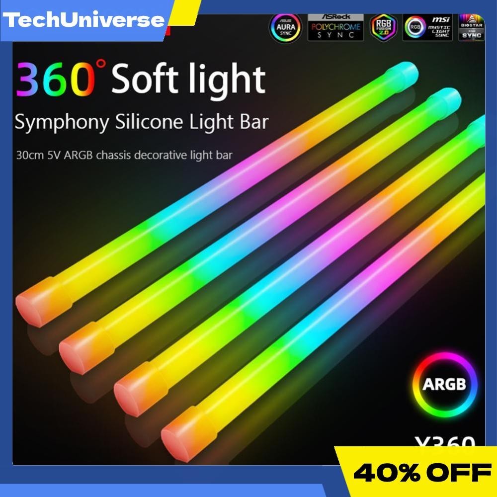 Y360 5V ARGB PC แชสซี LED Light Bar 3PINx2 +4PIN ไฟคอมพิวเตอร ์ บาร ์ ...