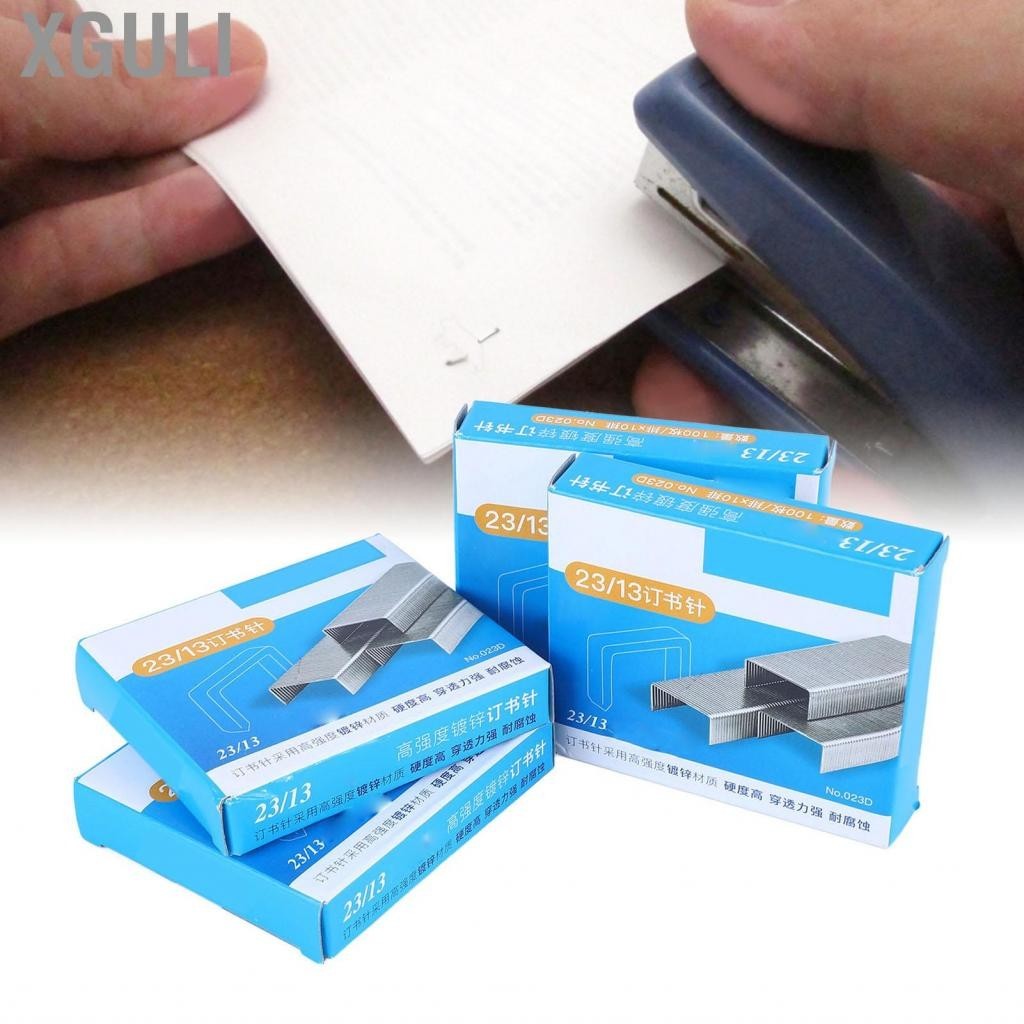 Xguli Office Staple 23/13 Stapler Easy Pinning ป้องกันการอุดตัน 4 กล่อง