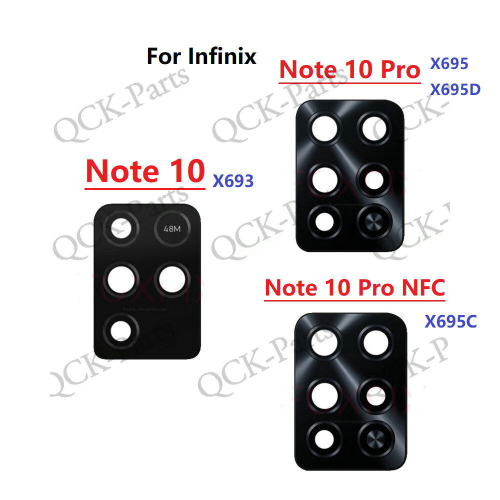 สําหรับ Infinix หมายเหตุ 10 Pro NFC กล้องด้านหลังฝาครอบเลนส์เปลี่ยน ...