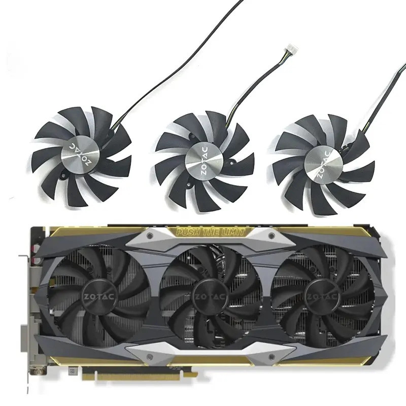 3fan ใหม่ 87 มม.4PIN GA92S2U GTX 1080TI เครื่องขยายเสียง GPU พัดลม ...