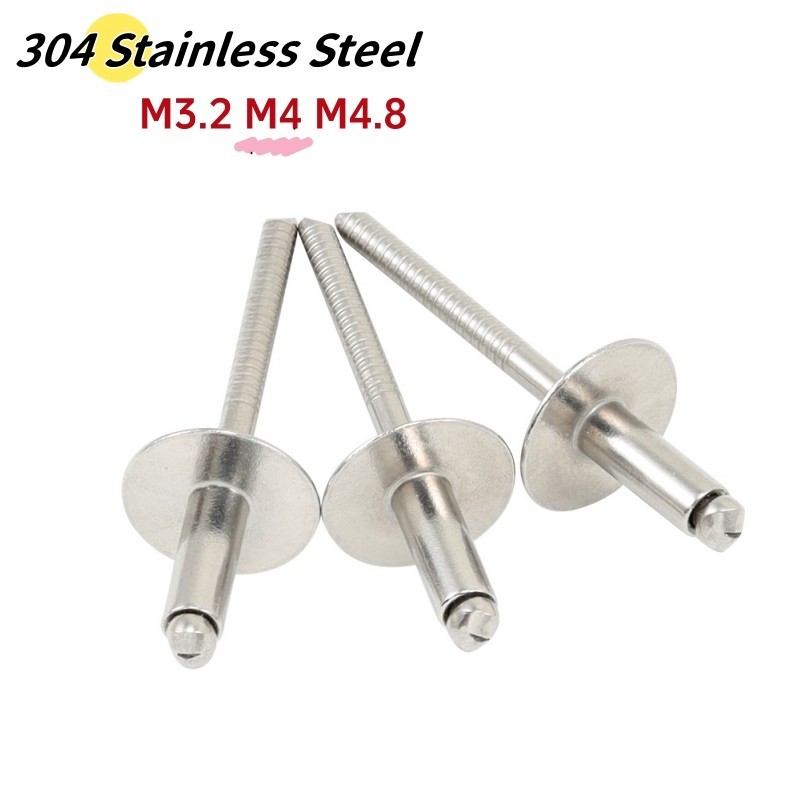 304 สแตนเลสสตีล Big Cap Core Rivets หน ้ าแปลนขนาดใหญ ่ ดึง Rivet Blind ...