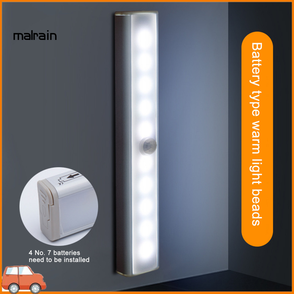 [Ma] ไฟตู้เซ็นเซอร์ตรวจจับความเคลื่อนไหวไร้สาย Rv Step Light แบตเตอรี่ ...