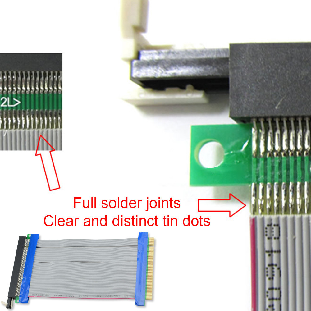 Pci-e PCI Express 16X Riser การ์ด Extender Flex Cable สําหรับ 1U 2U ...