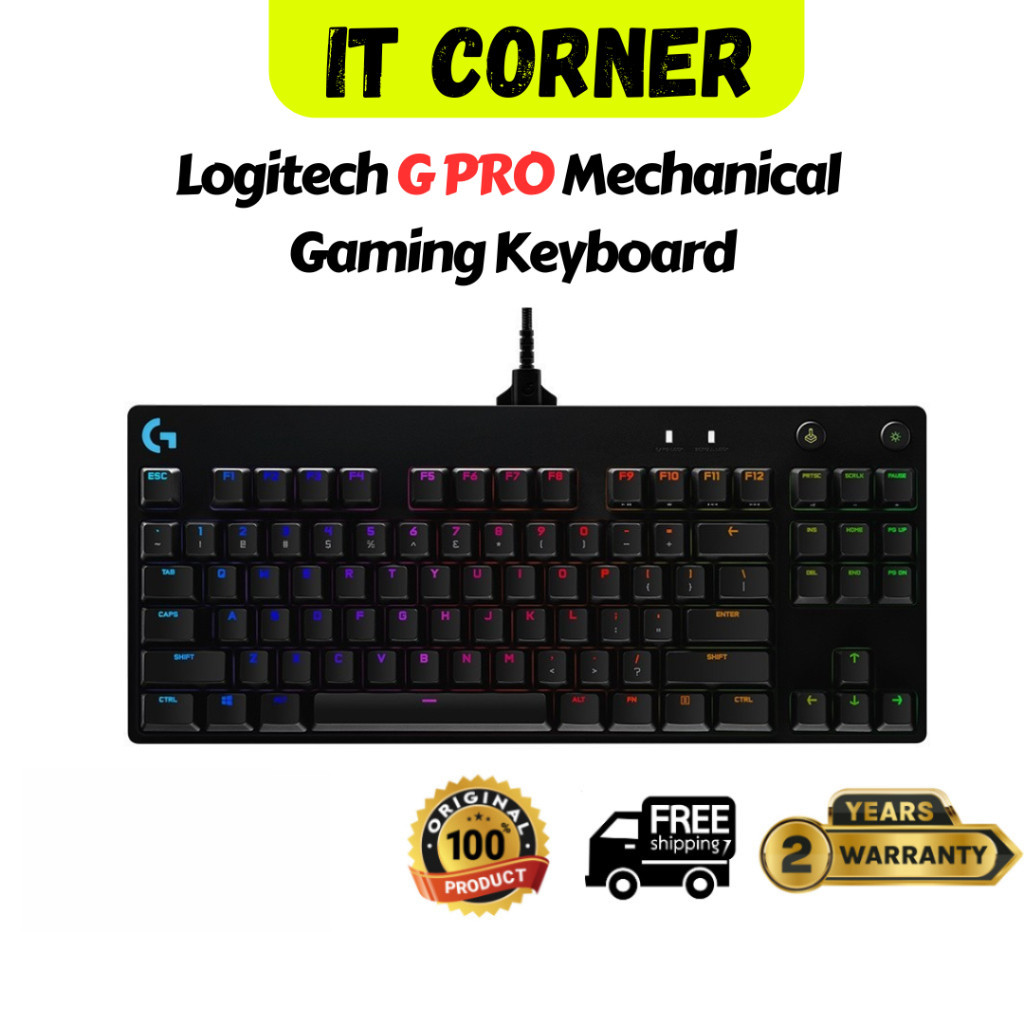คีย์บอร์ดเกมมิ่งแบบกลไก Logitech G PRO, ดีไซน์ Tenkeyless แบบพกพาเป็น ...