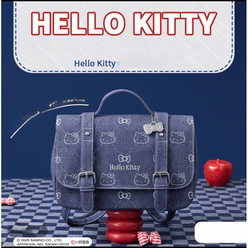 กระเป๋าเป้ Hello Kitty สามารถสะพายข้างได้ กระเป๋าเป้แบบถือ Cambridge ...