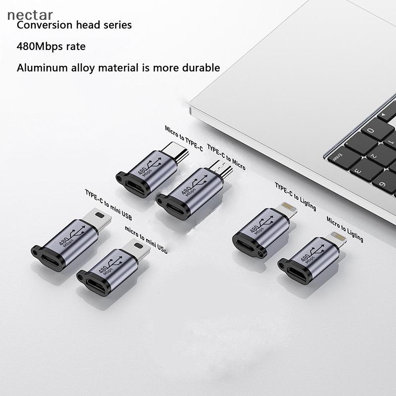 Tar 1 PC USB-C ถึง Micro USB Mini USB อะแดปเตอร์ Type-C หญิง Micro USB ...