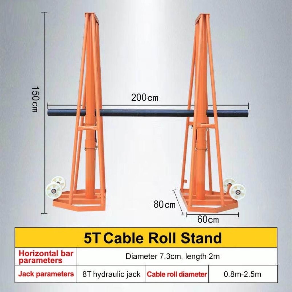 โรลปล่อยสายเคเบิ้ล Cable Unwind Rack ขนาด 5 ตัน (1 คู่) | Shopee Thailand