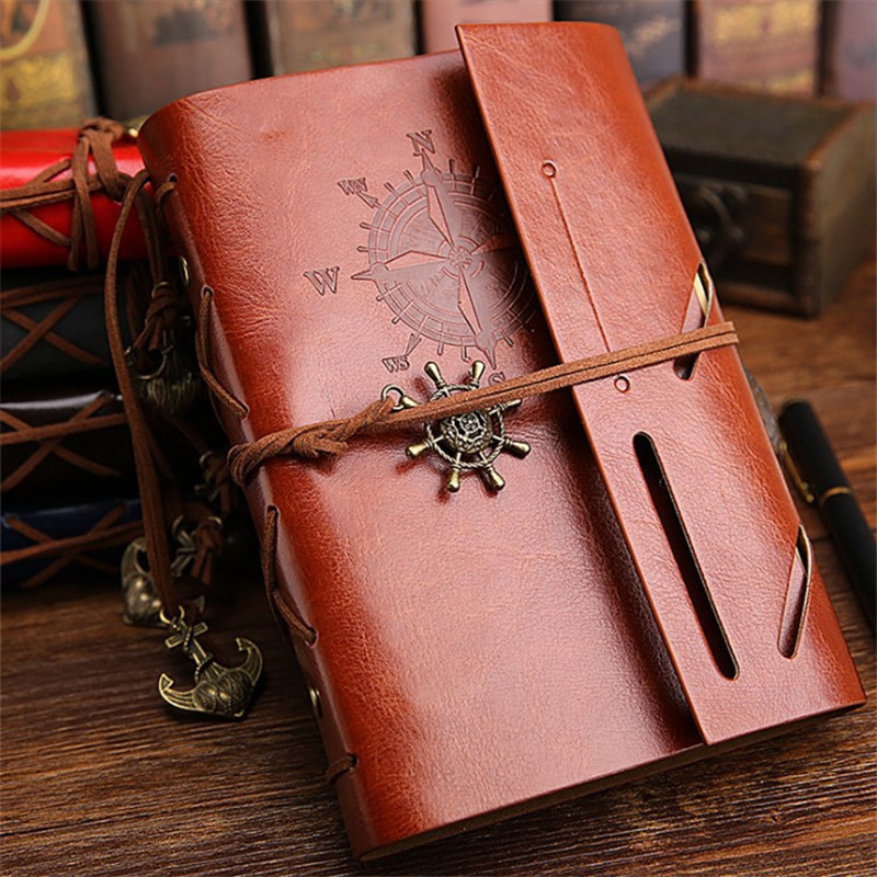 Vintage PU Leather Diary Notebook Journal  Retro Book Traveler Planners Office School Supplies main image 0