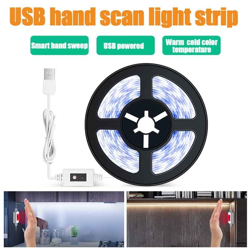 Led Strip Waving Kitchen TV ON OFF Sensor Light USB Motion Hand Sweep ...
