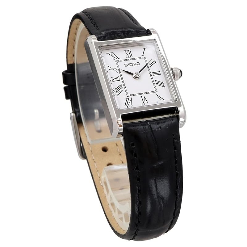 SEIKO SWR053 Wristwatch Ladies Square Design Quartz White Dial x