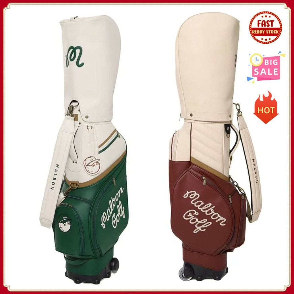 [MALBON] ถุงกอล์ฟสไตล์ใหม่เกาหลี Double Cap Cover Trolley Tug Golf Bag ...